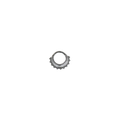 Boho Tribal Septum Ring – Silver Antique Clicker Hoop 16G