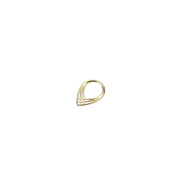 Gold Titanium Septum Ring – 16G Hinged Clicker Hoop