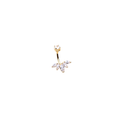 Gold Lotus Belly Button Ring