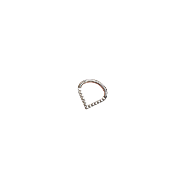 Titanium V Shape Chevron Septum Clicker Hoop Ring