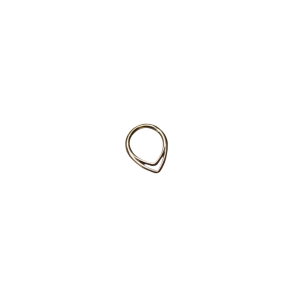 Titanium Double Chevron Septum Clicker Hoop Ring