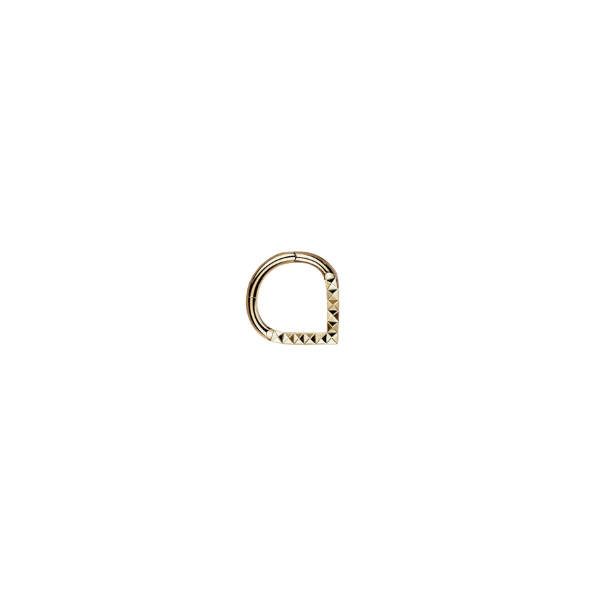 Rose Gold Titanium V Shape Septum Clicker Ring
