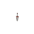 14G Bat Halloween Belly Ring. Red and Black Bat Dangling Belly Piercing. Navel Jewelry. Navel Ring. Gift For Her. Custom Body Jewelry