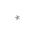 20G Floral Silver Nose Stud – Opal & CZ Gem Ball Nose Piercing