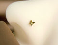 14k Gold Butterfly Nose Stud: 20G Piercing Jewelry