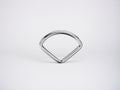 Titanium Septum Clicker Ring, 16G Plain Wide Front V Shape Simple Septum Nose Piercing Hoop, Daith, Septum Piercing
