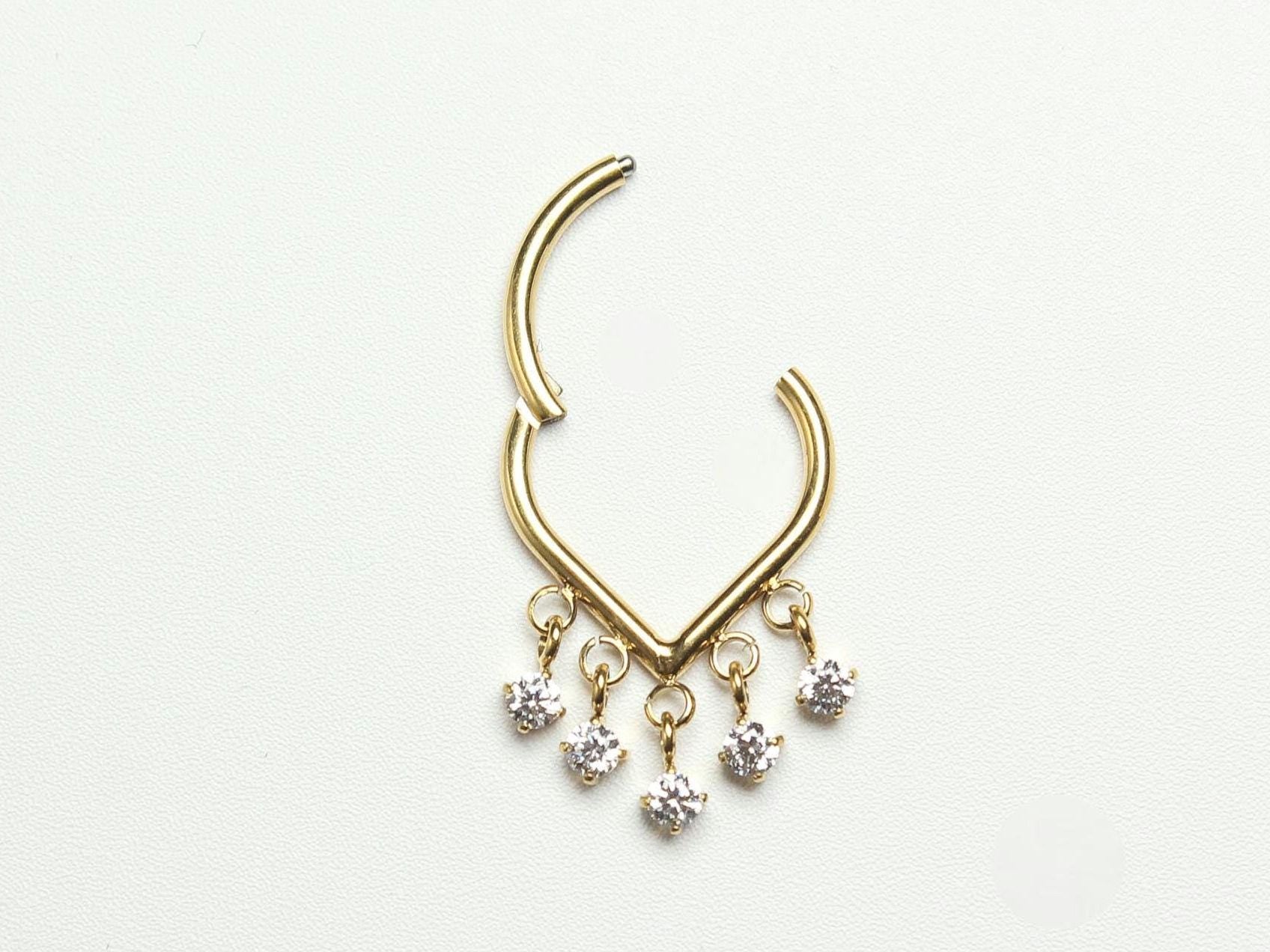 Implant Grade Titanium Hinged Septum Hoop Ring.