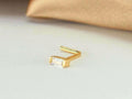 14K Gold Nose Stud, 20g L Shape Nose Ring, Dainty Baguette Cz Gem Nostril Piercing, Minimalist Nose Pin