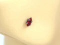 20g Red Stone Nose Stud Ball End, Dainty Red Cz Gemstone Prong Nose Pin, Cute Tiny Nose Ring