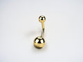 Gold Titanium Belly Ring, 14g Simple Gold Internally Threaded Belly Button Piercing Jewelry, Non Dangle Navel Body Jewelry