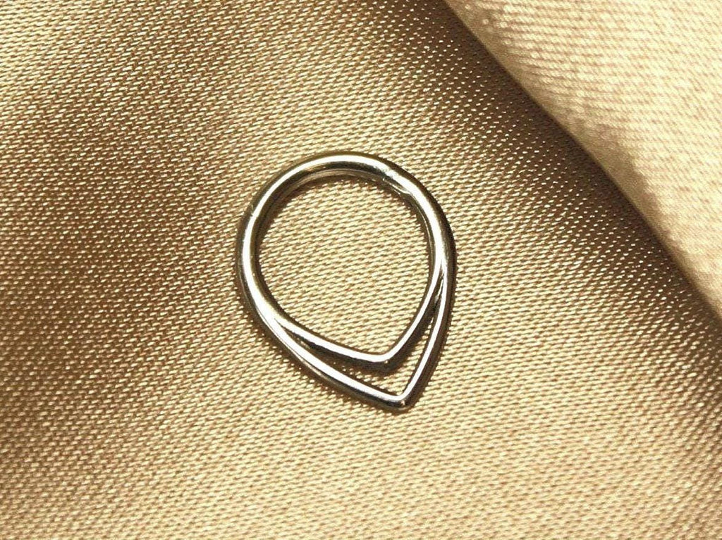 Titanium Double Chevron Septum Clicker Hoop Ring