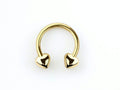 16G Gold Heart Horseshoe Septum Ring, Heart Shape Septum Piercing, Horseshoe Septum Jewelry
