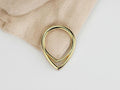 16G Titanium Double Line Septum Ring, V Shape Geometric Hinged Nose Hoop Clicker, Gold Septum Piercing Hoop