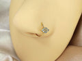 20G Gold Evil Eye Nose Ring, Dainty Nose Piercing Hoop, Protective Evil Eye Cartilage Helix Hoop, Nose Ring Body Jewelry