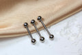 14G Silver Titanium Nipple Ring Pair, Internally Threaded Piercing Jewelry, Nipple Piercing Jewelry