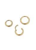 Wide Chunky Nose Gold Clicker Ring